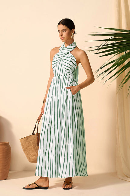 Ravelli Twist Halter Dress