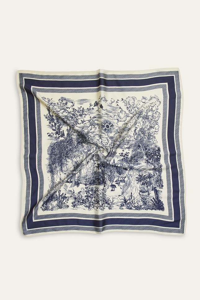 Wendy Landscape Print Square Scarf