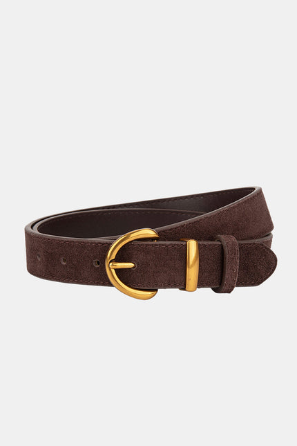 Verona Suede Circle Buckle Belt