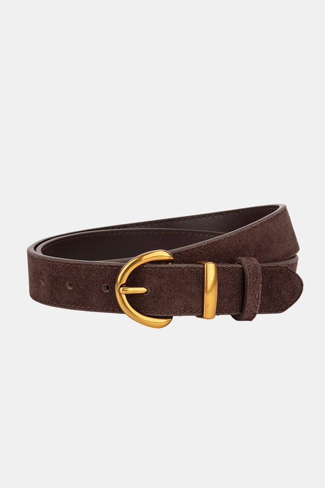 Verona Suede Circle Buckle Belt