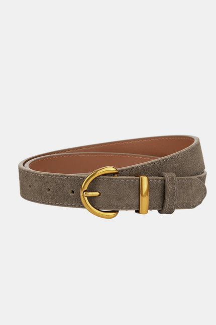 Verona Suede Circle Buckle Belt