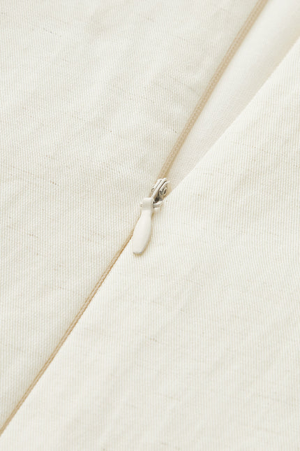 Anne Linen Blend Draped Mini Dress