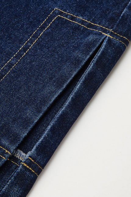 Torino Belted Denim Vest & Shorts Set