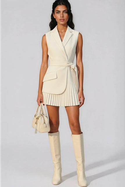 Lyon Pleated Blazer Dress