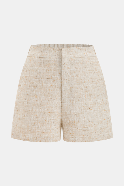 Cortina Tweed Buttoned Vest & Mini Shorts Set