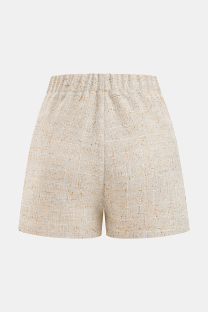 Cortina Tweed Buttoned Vest & Mini Shorts Set