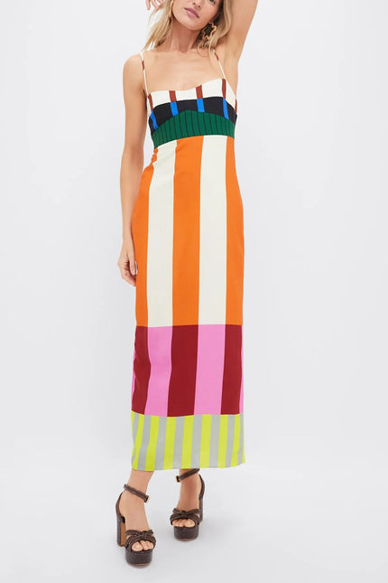 Portofino Stripe Midi Dress