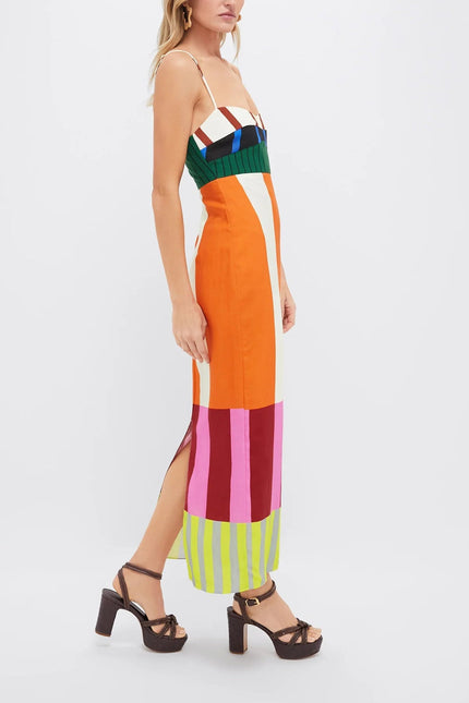 Portofino Stripe Midi Dress