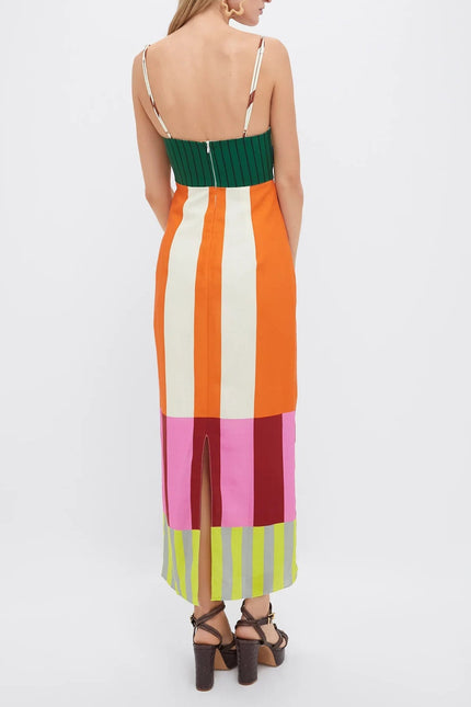 Portofino Stripe Midi Dress