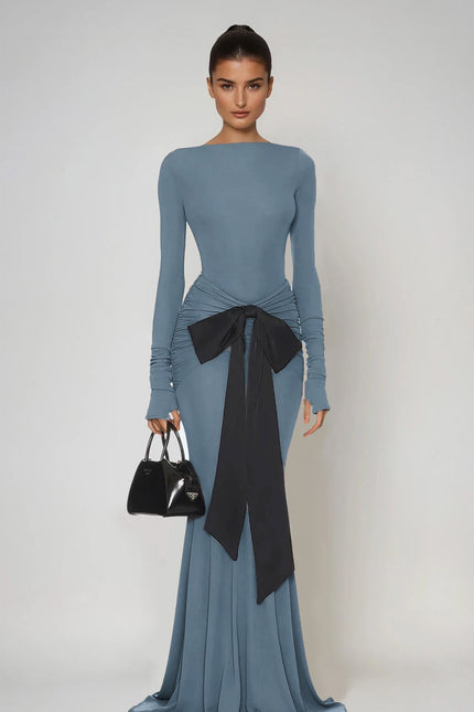 Evelyne Bow Maxi Dress