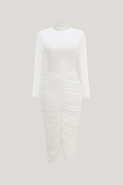 Lucia High Neck Midi Dress