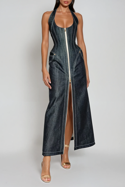 Maren Denim Maxi Dress
