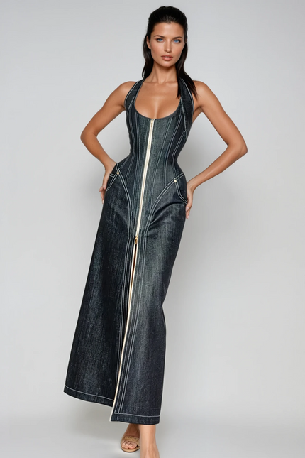Maren Denim Maxi Dress