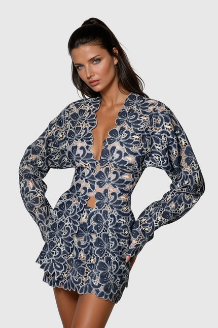 Seren Floral Cutout Skirt Set