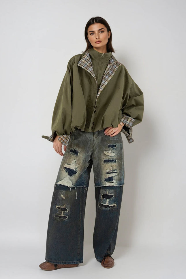 Amalia Deconstruct Grid Jacket