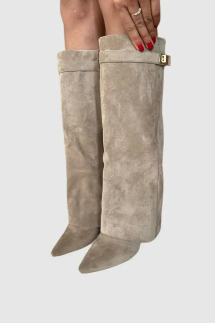 The Aurelia Suede Knee Boots