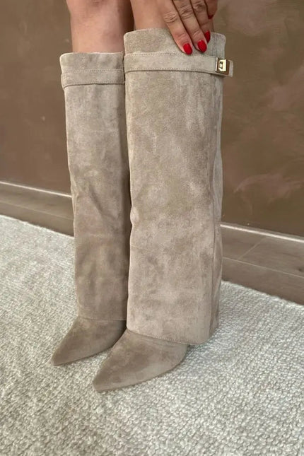 The Aurelia Suede Knee Boots
