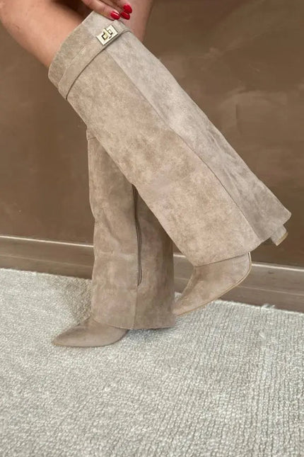 The Aurelia Suede Knee Boots