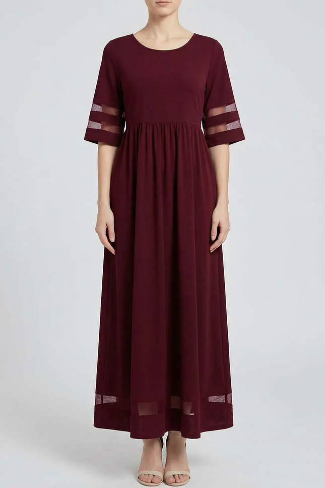 Florence Sheer Detail Midi Dress
