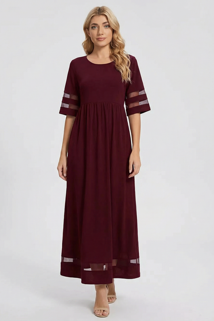 Florence Sheer Detail Midi Dress