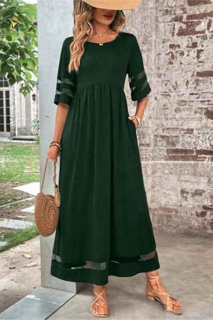 Florence Sheer Detail Midi Dress