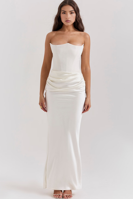 Vivienne Strapless Corset Maxi Dress