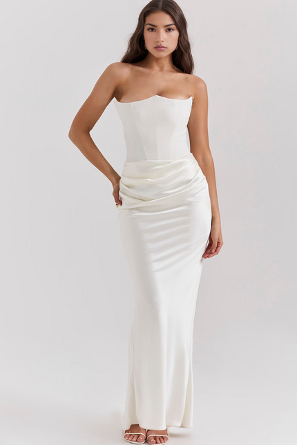 Vivienne Strapless Corset Maxi Dress