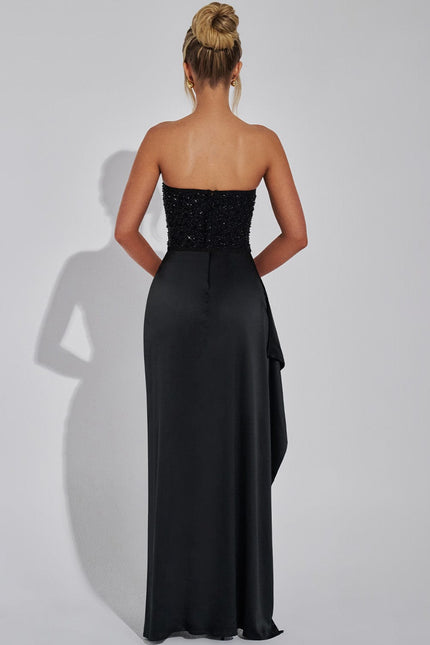 Nyra Satin Corset Maxi Dress