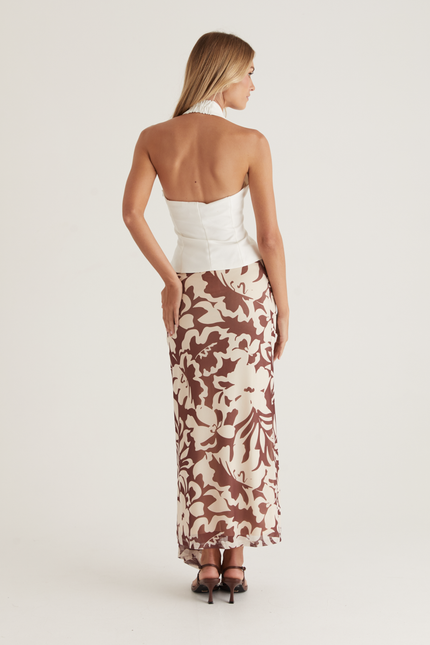 Sicilia Wrap Mesh Maxi Skirt