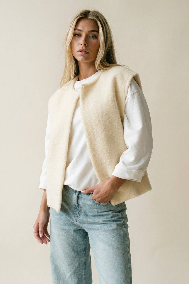 Alba Faux Shearling Vest