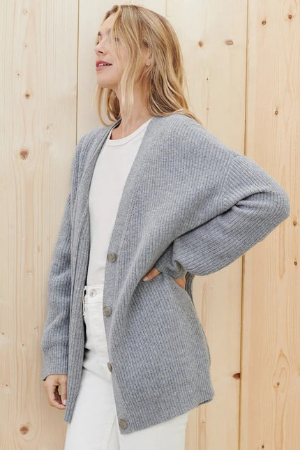 Shoreline Ribbed Button Cardigan