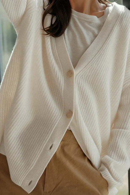 Shoreline Ribbed Button Cardigan