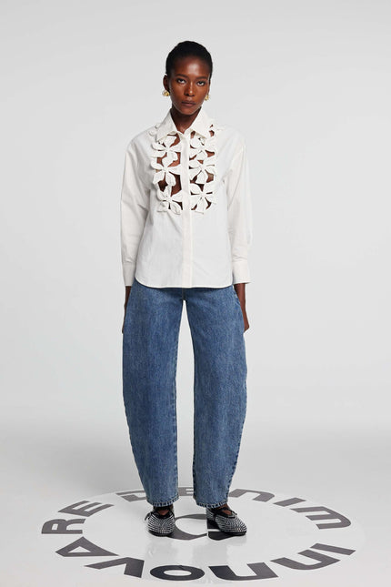 Maelie Floral Lace Sleeves Top