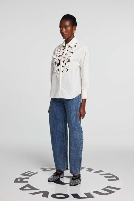 Maelie Floral Lace Sleeves Top