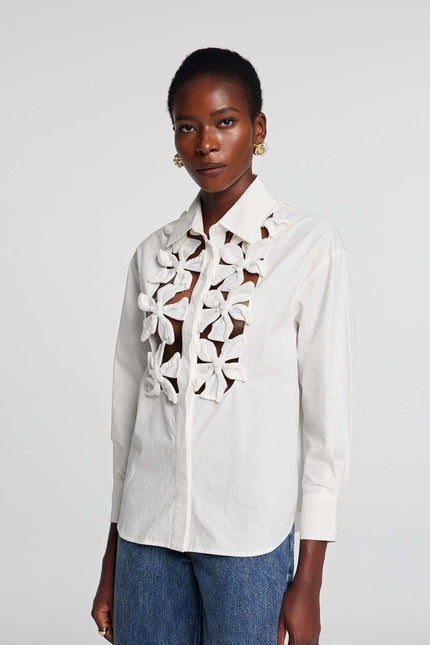 Maelie Floral Lace Sleeves Top