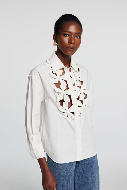 Maelie Floral Lace Sleeves Top