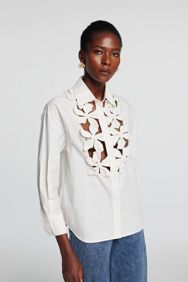 Maelie Floral Lace Sleeves Top