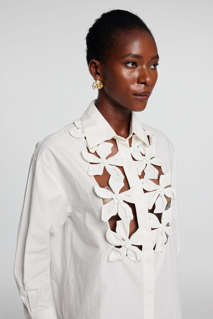 Maelie Floral Lace Sleeves Top