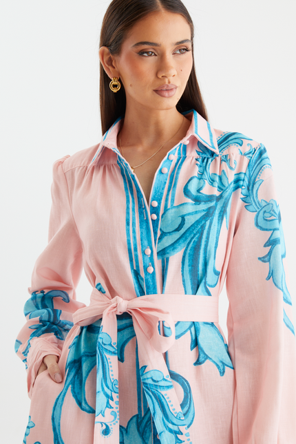 Riviera Belted Shirt Dress