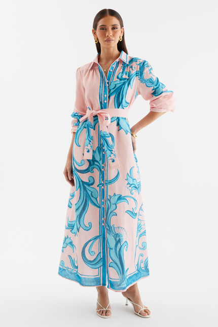 Riviera Belted Shirt Dress