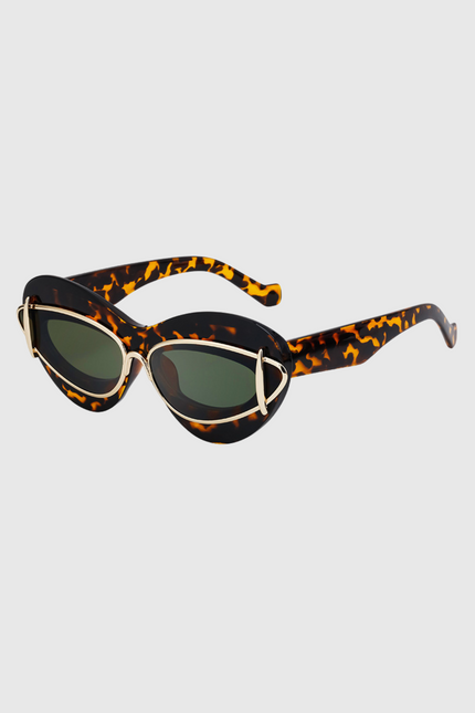 Cannes Leopard Metal Sunglasses