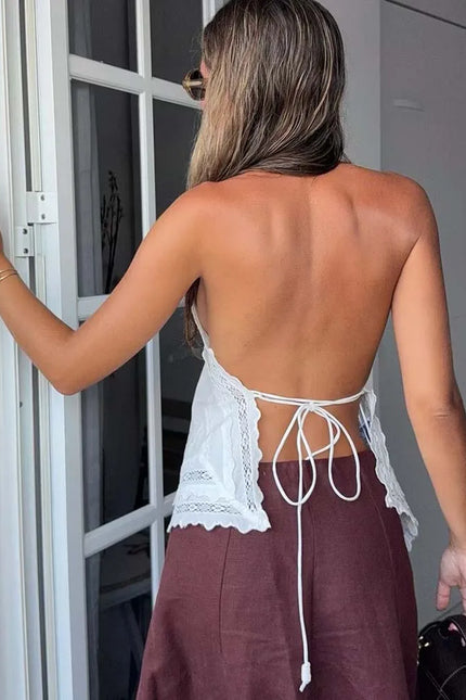 Antibes Lace Halter Top