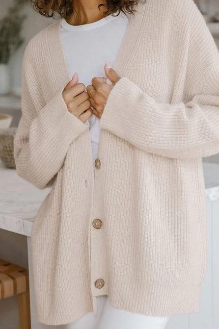 Shoreline Ribbed Button Cardigan