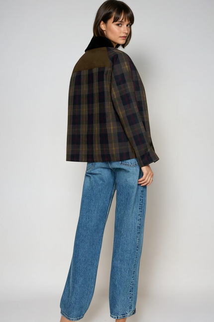 Clara Plaid Straight Cut Jacket