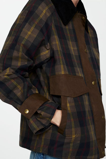 Clara Plaid Straight Cut Jacket