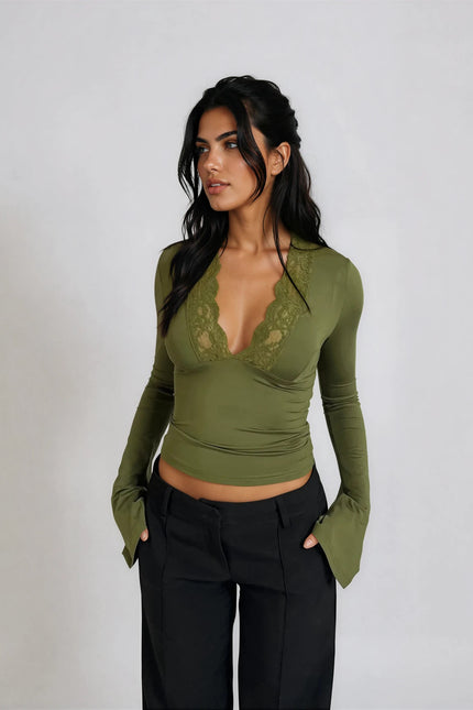 Verona Lace Trim Top