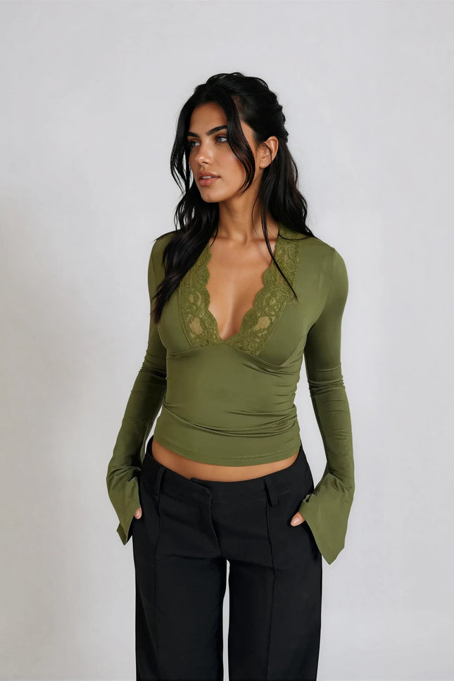 Verona Lace Trim Top