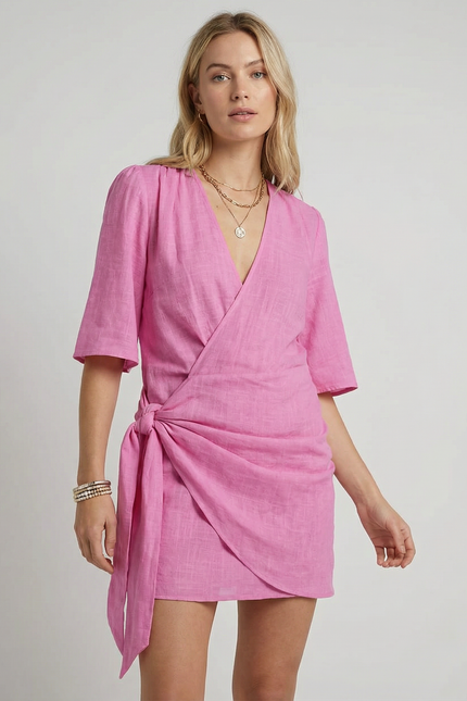 Positano Wrap Mini Dress