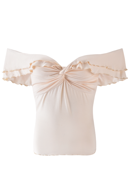 Capri Linen Off Shoulder Top