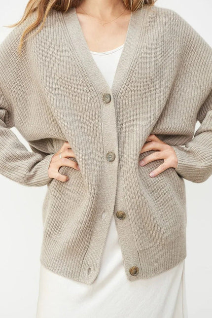 Shoreline Ribbed Button Cardigan